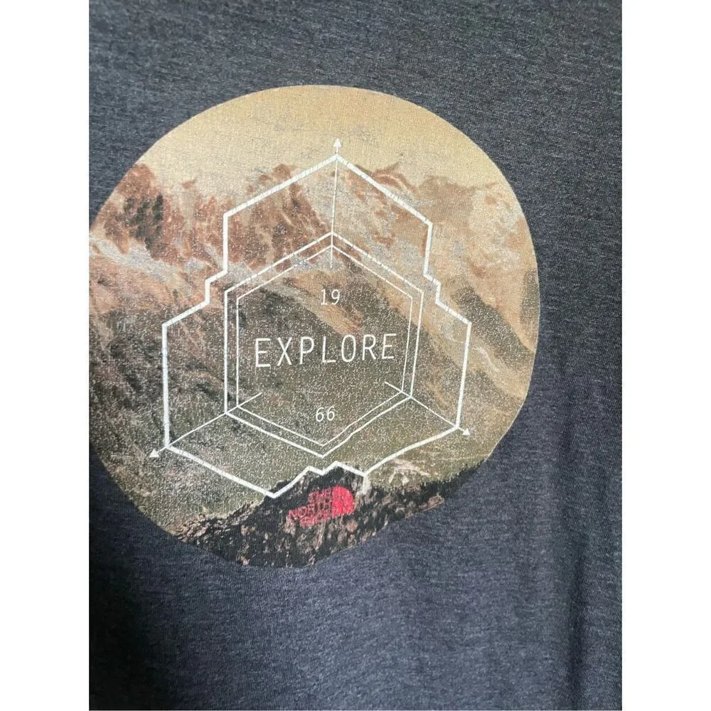 Men’s The North Face Graphic Tee Explore 1966 Grey Size XL